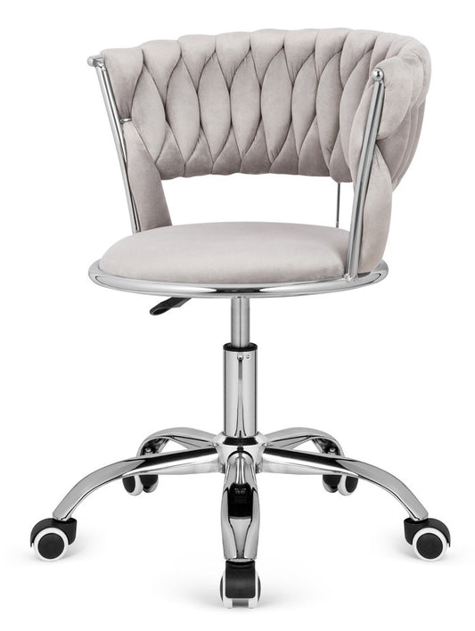 Treccia Office Black Velvet – nowoczesne krzesło obrotowe