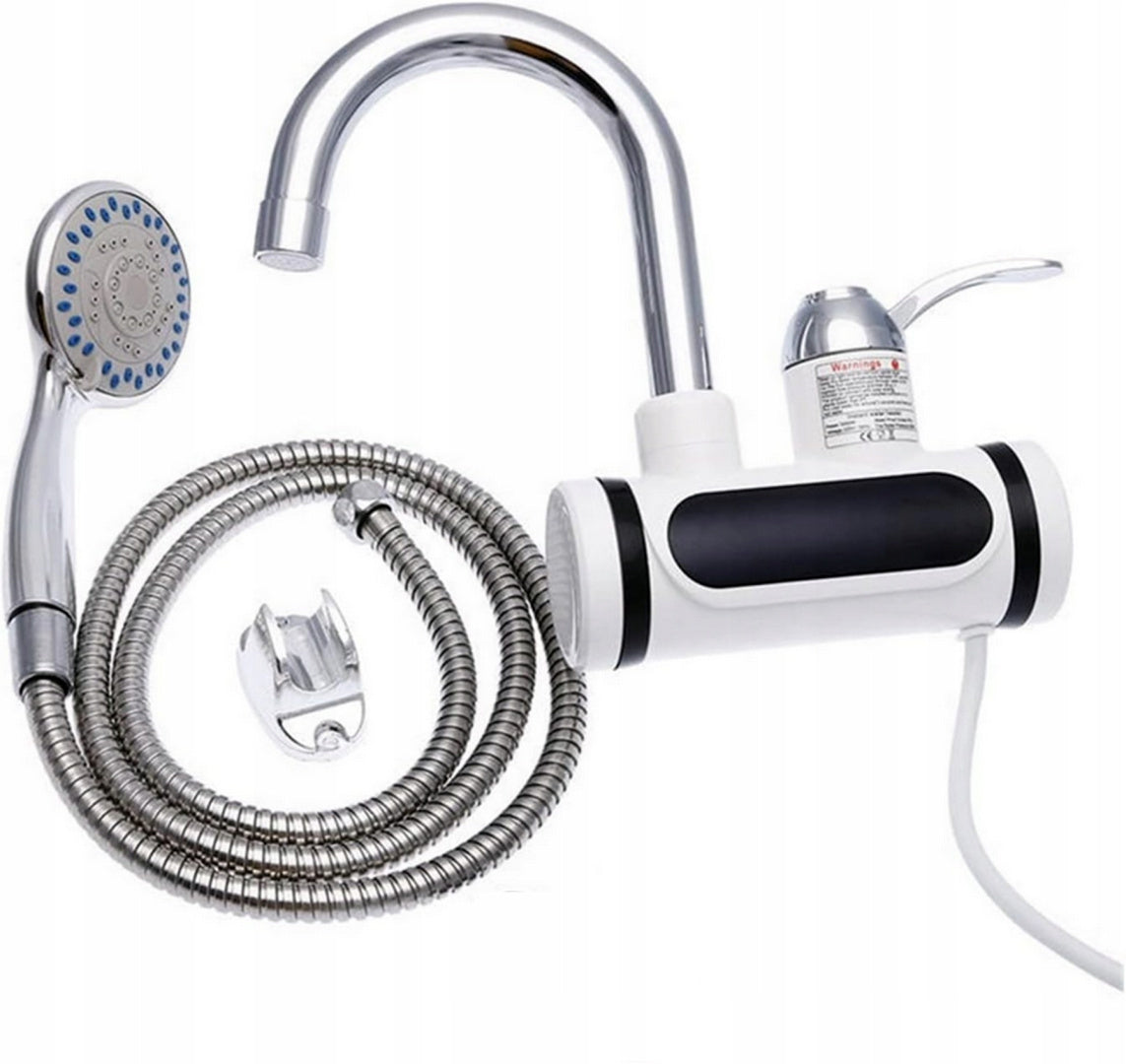 Przepływowy podgrzewacz wody z prysznicem 3000W LCD – montaż do ściany