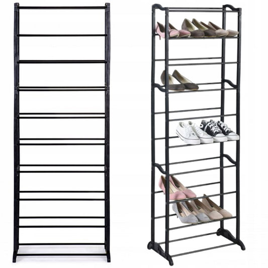Półka na buty metalowa – regał stojak na obuwie 30 par