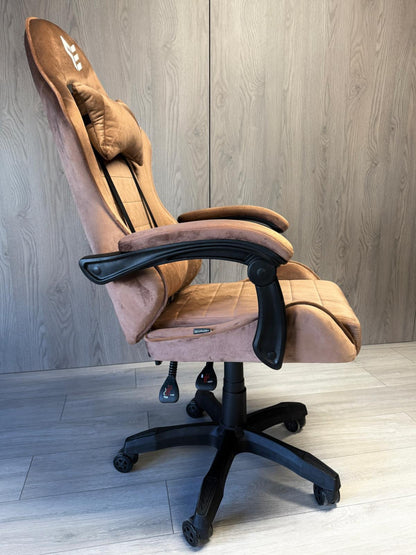 Fotel gamingowy HERO ENZO Brown Alcantara