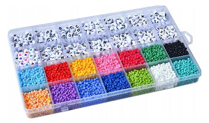 KORALIKI DO ROBIENIA BRANSOLETEK NASZYJNIKÓW BIŻUTERII LITERKI DUŻY ZESTAW