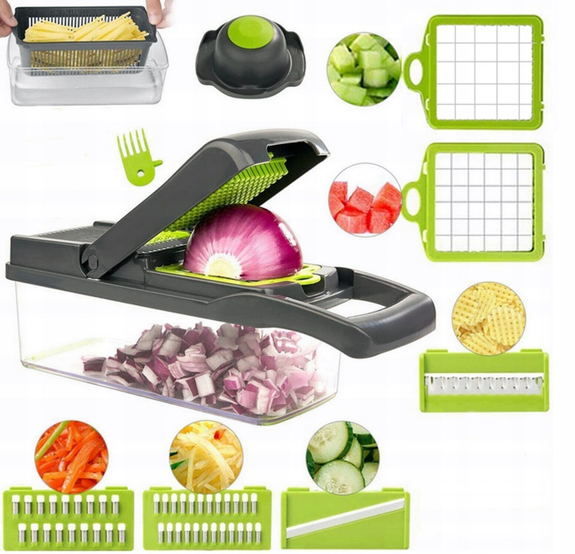 Krajalnica i szatkownica do warzyw i owoców – wielofunkcyjna