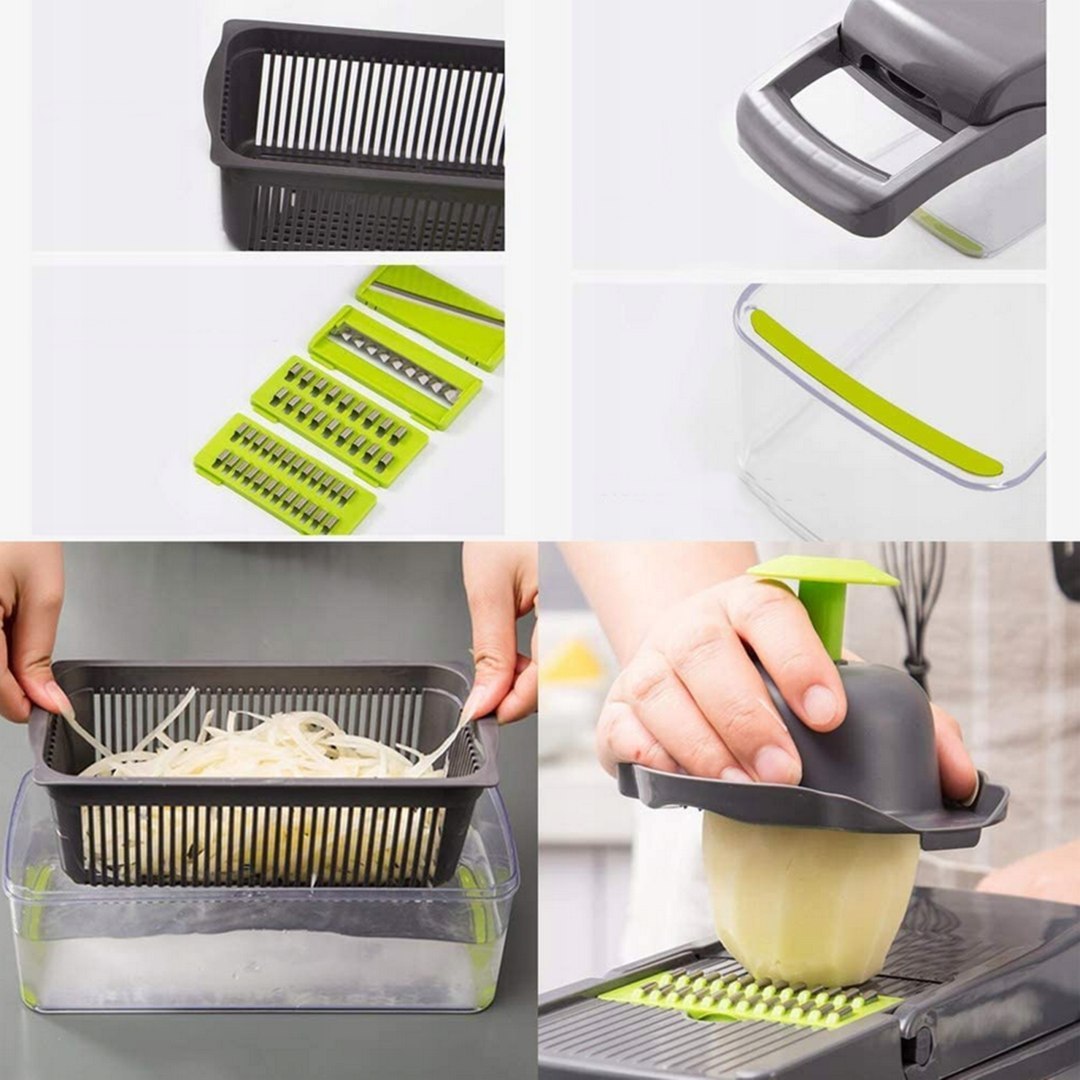 Krajalnica i szatkownica do warzyw i owoców – wielofunkcyjna