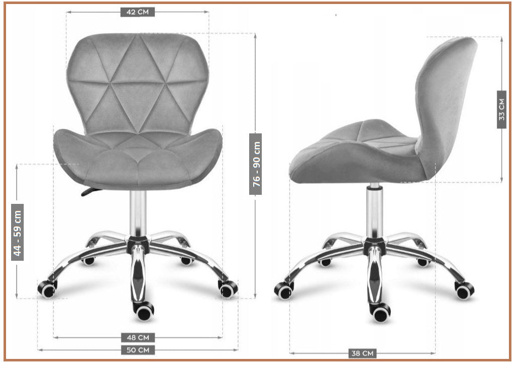 Vasto Office Velvet krzesło obrotowe welurowe