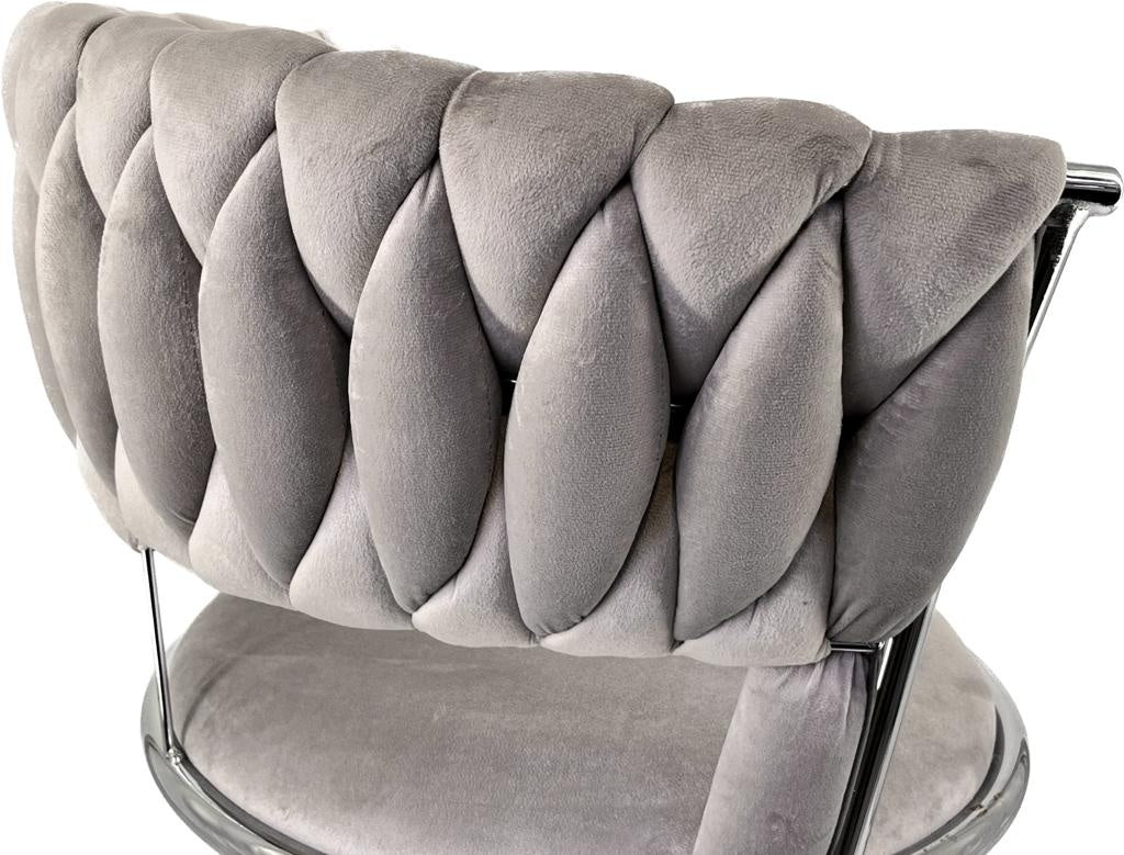 Treccia Office Black Velvet – nowoczesne krzesło obrotowe