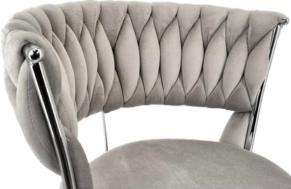 Treccia Office Black Velvet – nowoczesne krzesło obrotowe