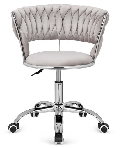 Treccia Office Black Velvet – nowoczesne krzesło obrotowe