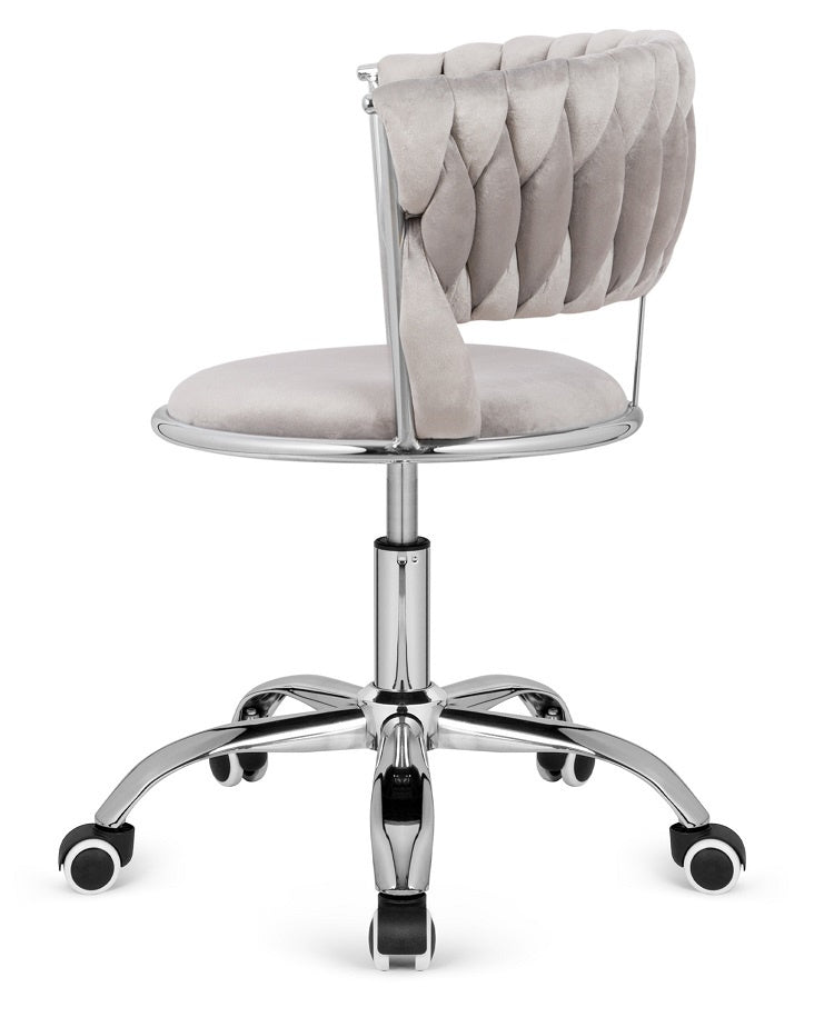 Treccia Office Black Velvet – nowoczesne krzesło obrotowe