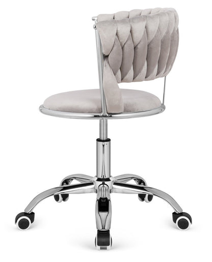 Treccia Office Black Velvet – nowoczesne krzesło obrotowe