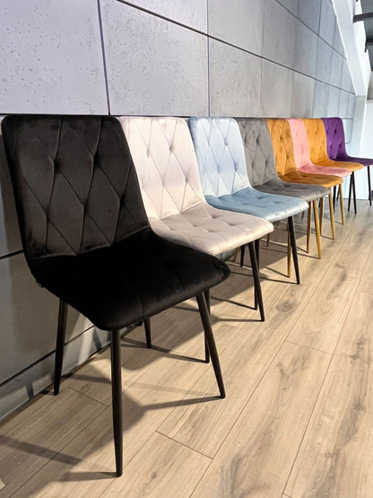 BORGO – nowoczesne krzesło tapicerowane welurem