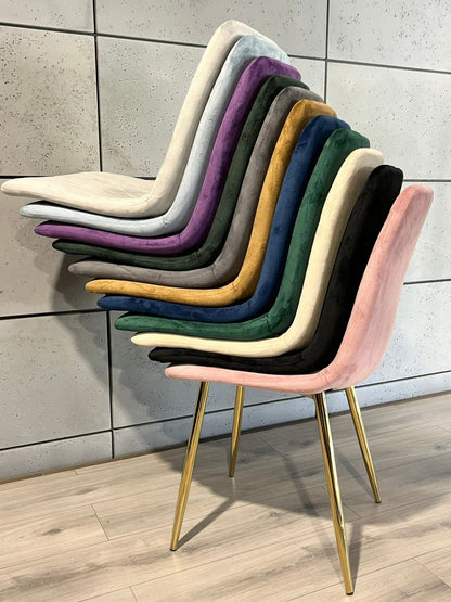 BORGO – nowoczesne krzesło tapicerowane welurem