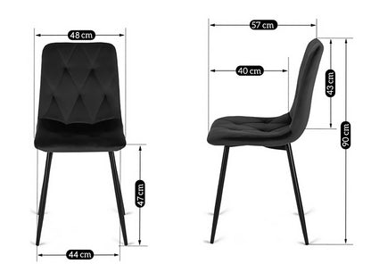 BORGO – nowoczesne krzesło tapicerowane welurem