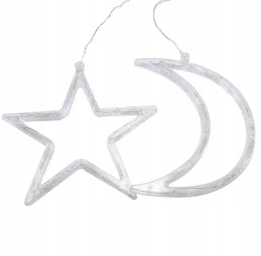 Kurtyna świetlna LED – girlanda księżyce i gwiazdy