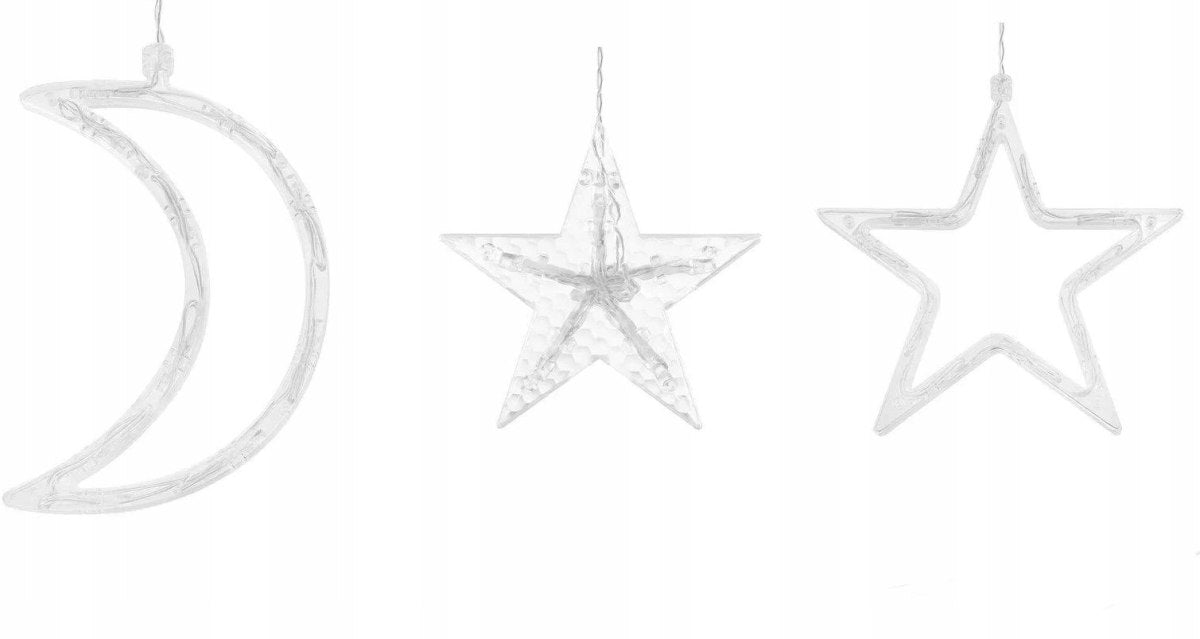 Kurtyna świetlna LED – girlanda księżyce i gwiazdy