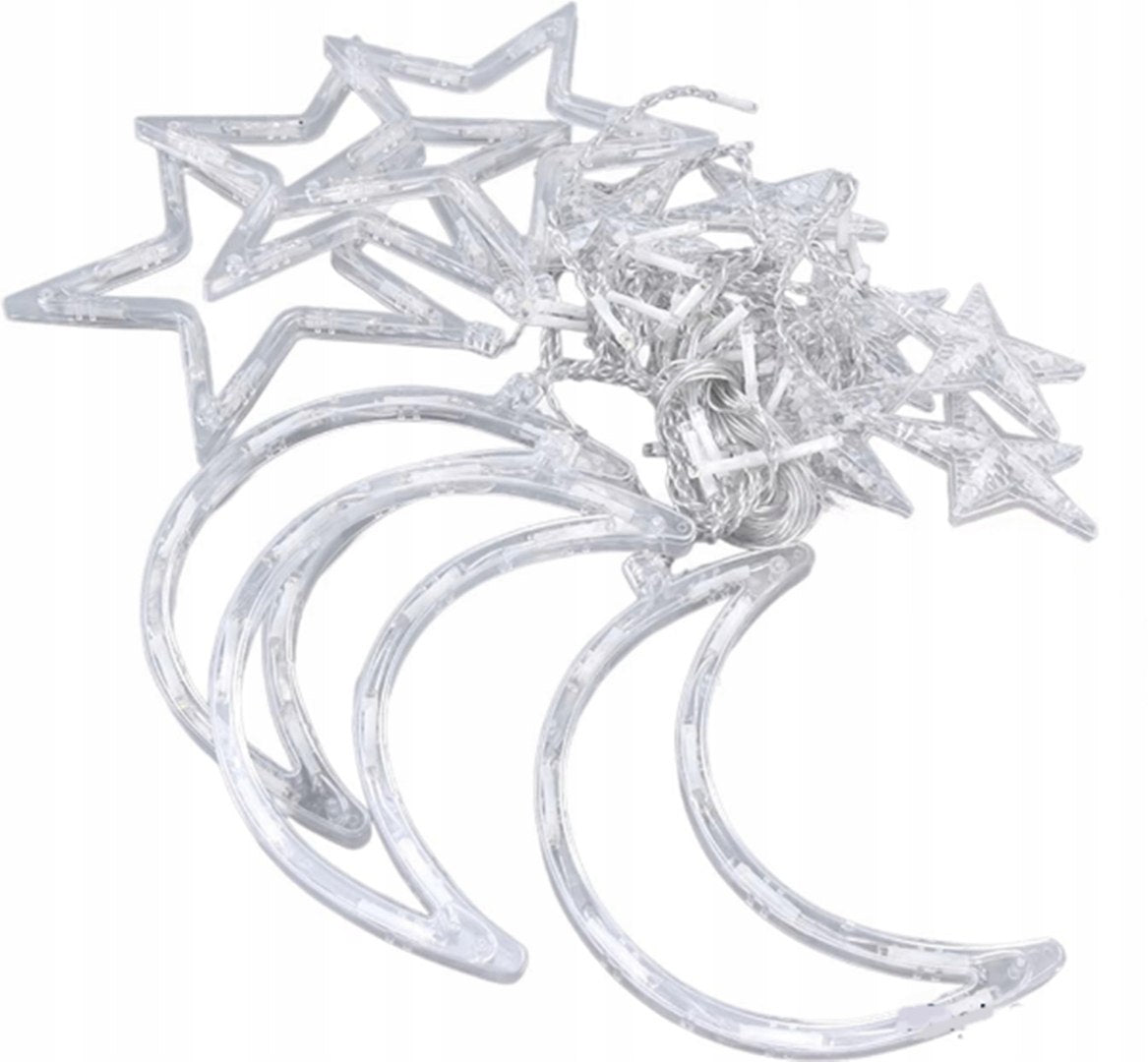 Kurtyna świetlna LED – girlanda księżyce i gwiazdy