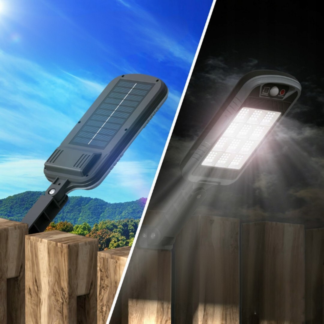 Lampa solarna 400W z czujnikiem zmierzchu i ruchu oraz pilotem