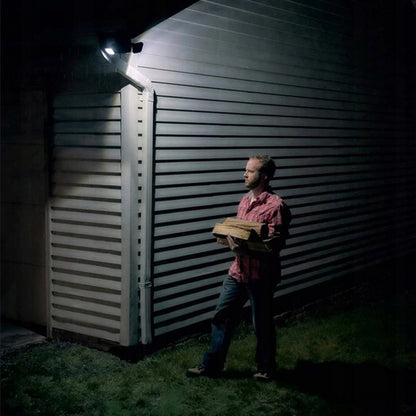 Lampa solarna LED z czujnikiem zmierzchu i ruchu – zewnętrzna, ogrodowa, garażowa, trójstronna