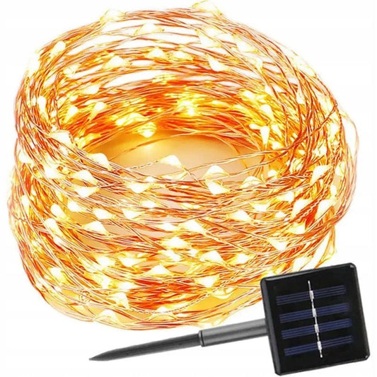 Girlanda solarna 300 led – dekoracyjne oświetlenie ogrodowe i wnętrz