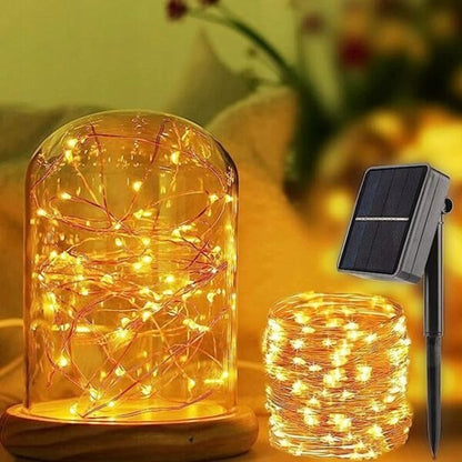 Girlanda solarna 300 led – dekoracyjne oświetlenie ogrodowe i wnętrz