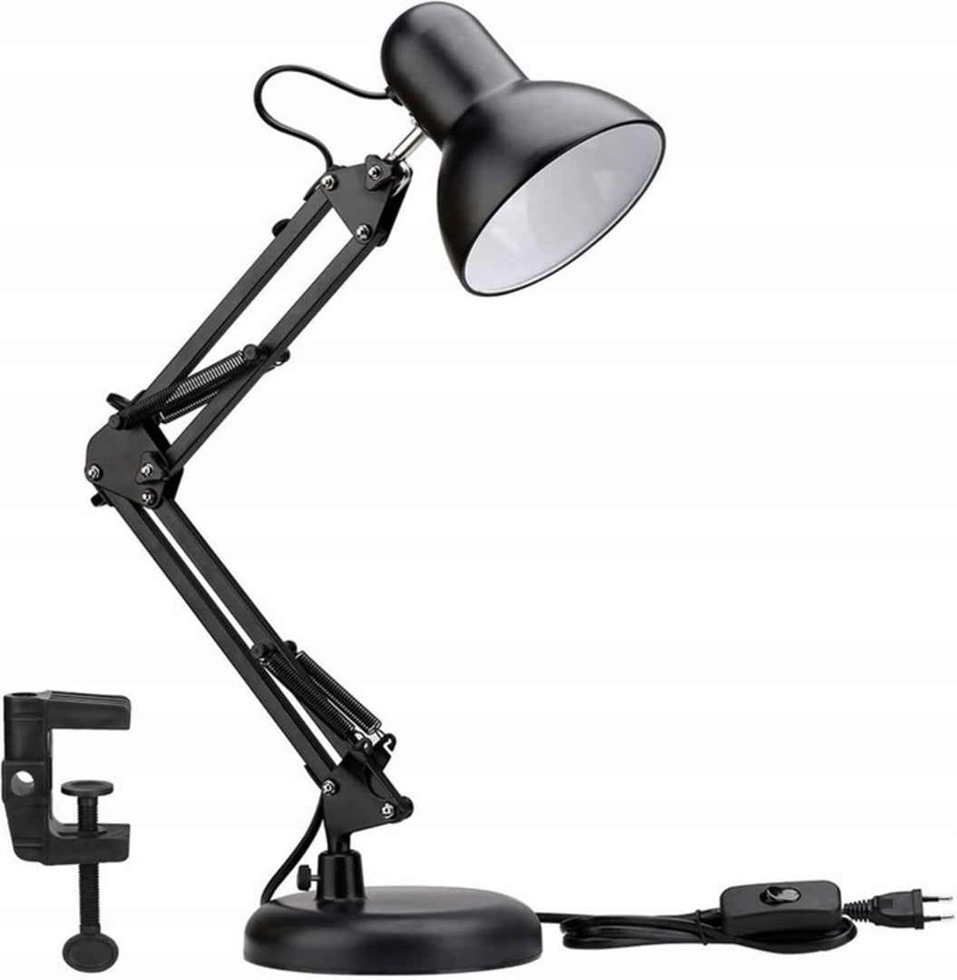 Klasyczna lampka biurkowa kreślarska z uchwytem na biurko