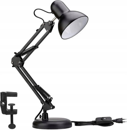 Klasyczna lampka biurkowa kreślarska z uchwytem na biurko