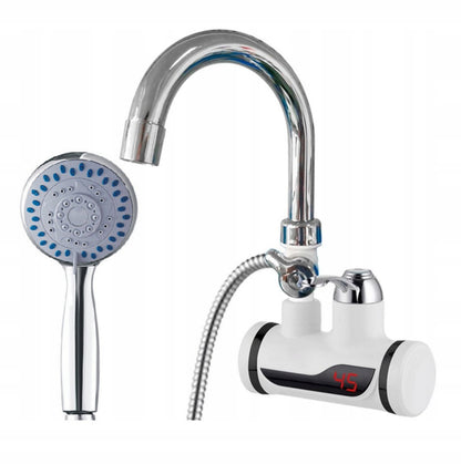 Przepływowy podgrzewacz wody z prysznicem 3000W LCD – montaż do ściany