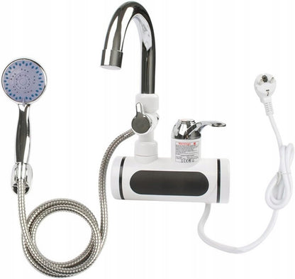 Przepływowy podgrzewacz wody z prysznicem 3000W LCD – montaż do ściany