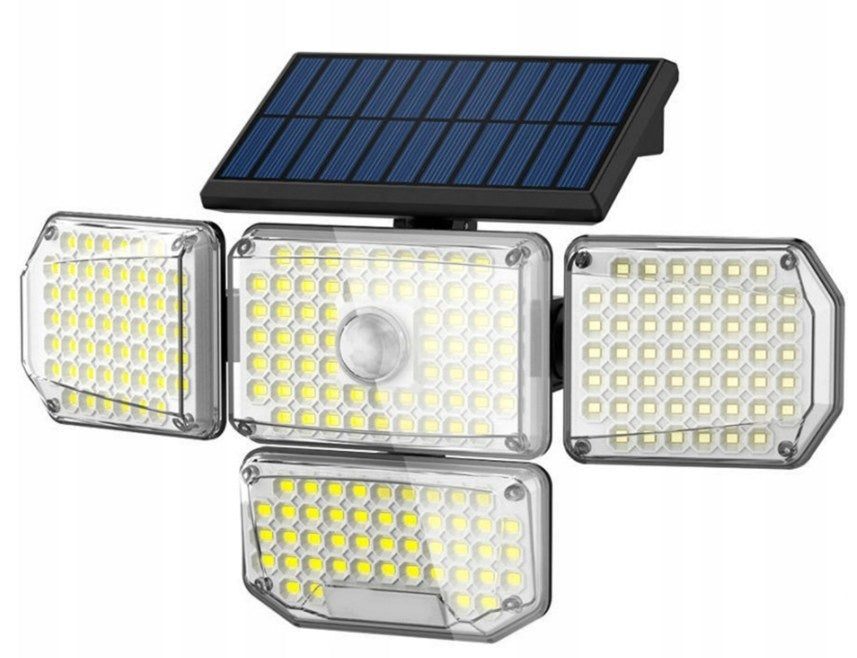 Lampa solarna LED 4w1 z czujnikiem ruchu, zmierzchu i pilotem