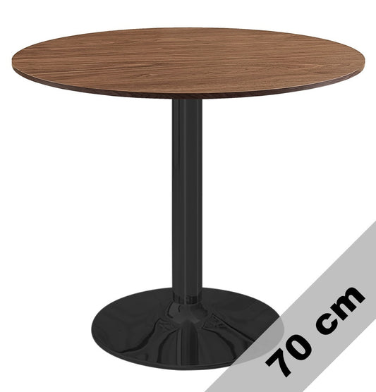 Stół okrągły VICTORY BROWN WOOD 70 cm SMOKE