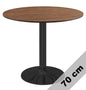Stół okrągły VICTORY BROWN WOOD 70 cm SMOKE