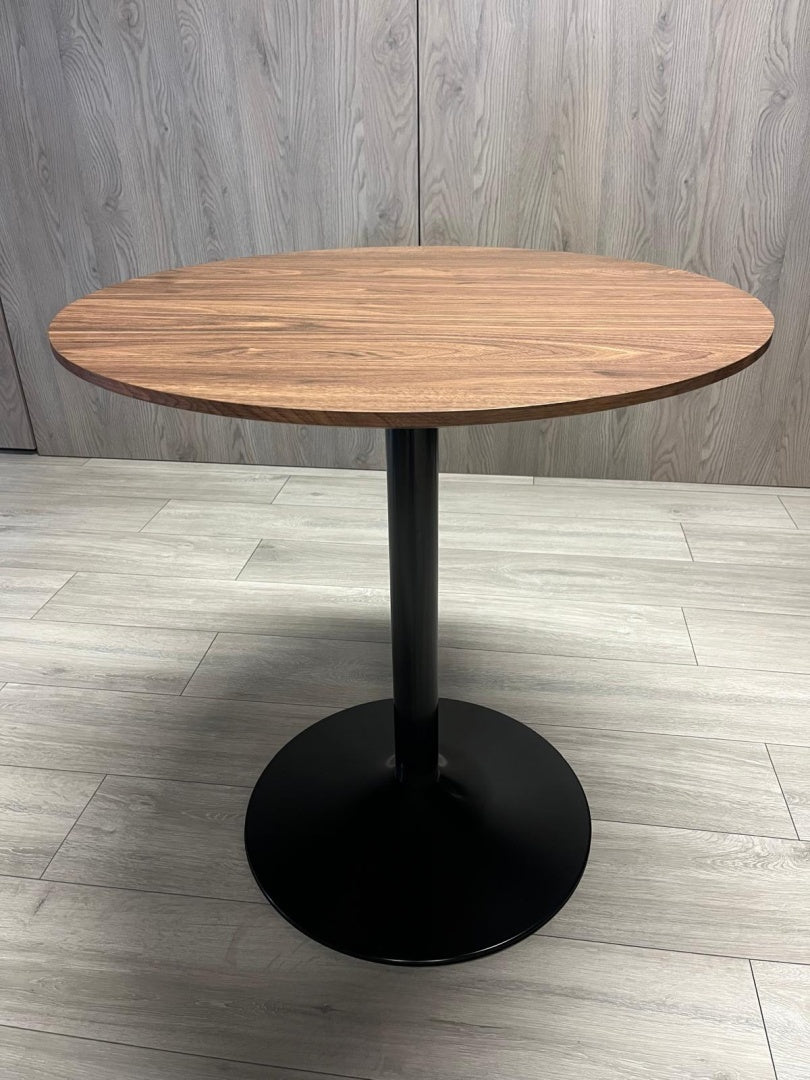 Stół okrągły VICTORY BROWN WOOD 70 cm SMOKE