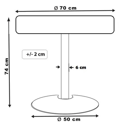 Stół skandynawski kwadratowy TORI Light Wood 70 SILVER