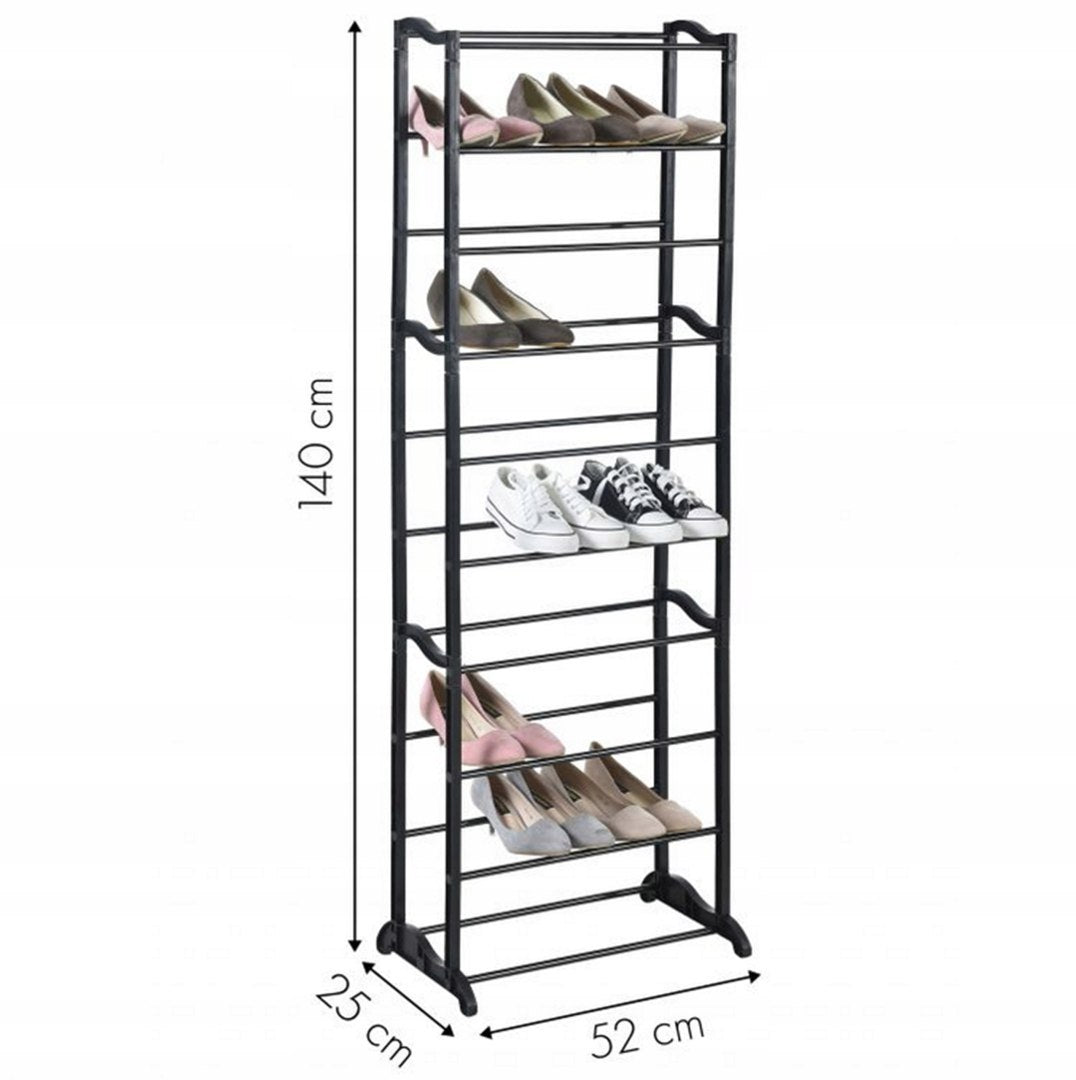 Półka na buty metalowa – regał stojak na obuwie 30 par