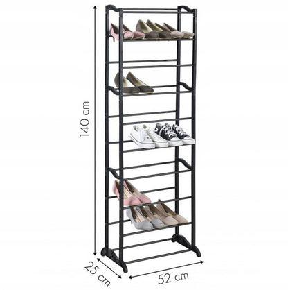 Półka na buty metalowa – regał stojak na obuwie 30 par