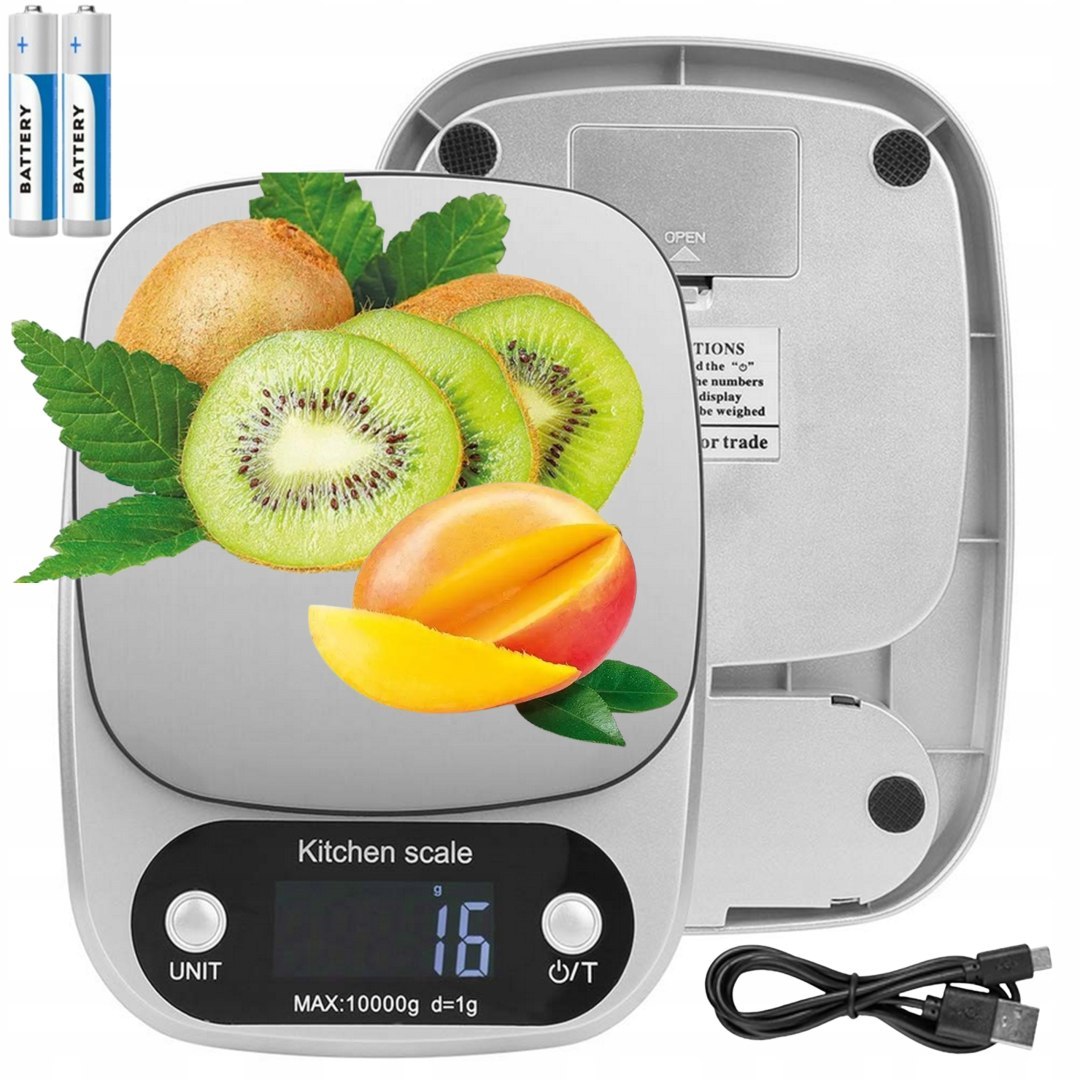 Precyzyjna waga kuchenna jubilerska 5000 g / 0,1 g z wyświetlaczem LCD