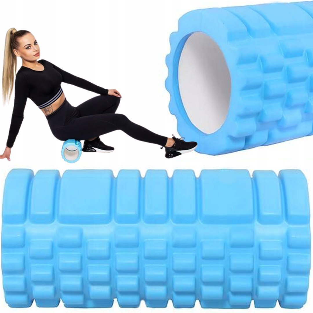 Wałek do masażu fitness ćwiczeń jogi roller masażer pleców ud nóg karku 30x10 cm