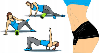 Wałek do masażu fitness ćwiczeń jogi roller masażer pleców ud nóg karku 30x10 cm